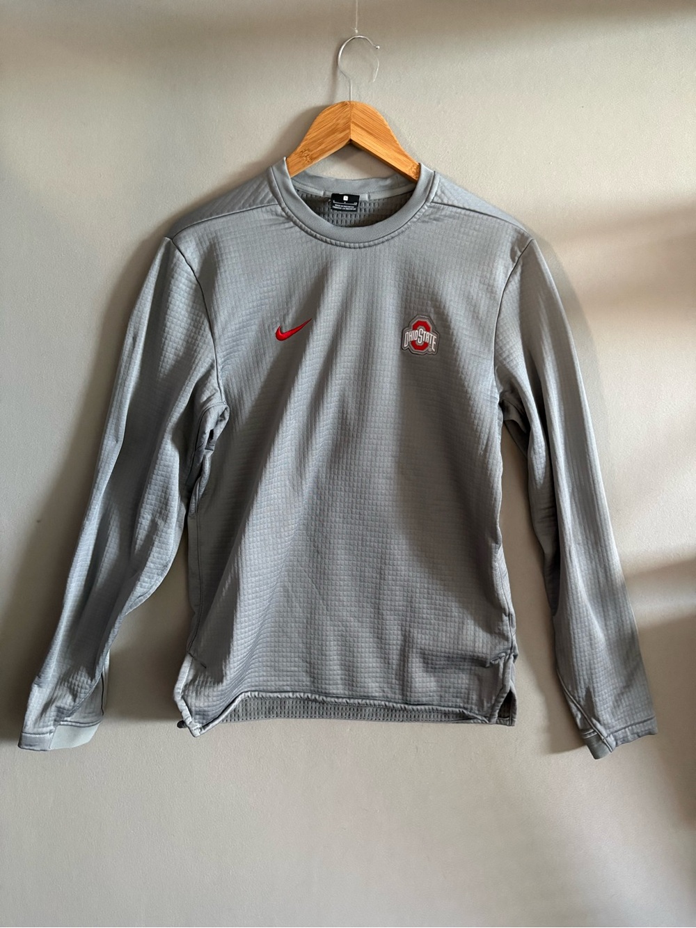Nike Ohio State Buckeyes Anthracite Grey Sideline Coach Long Sleeve Small Men